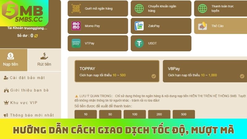 Hướng dẫn cách giao dịch tốc độ, mượt mà