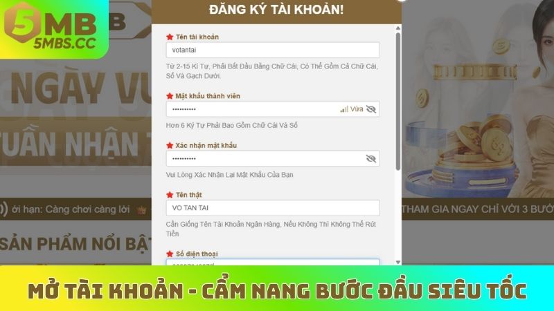 Mở tài khoản - Cẩm nang bước đầu siêu tốc