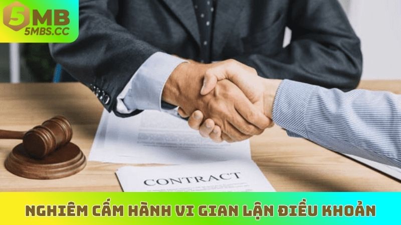 Nghiêm cấm hành vi gian lận điều khoản