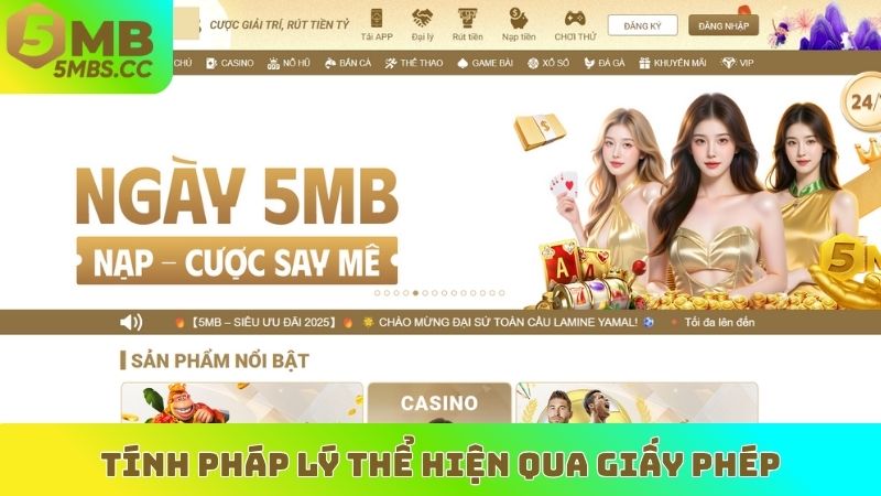 Tính pháp lý thể hiện qua giấy phép